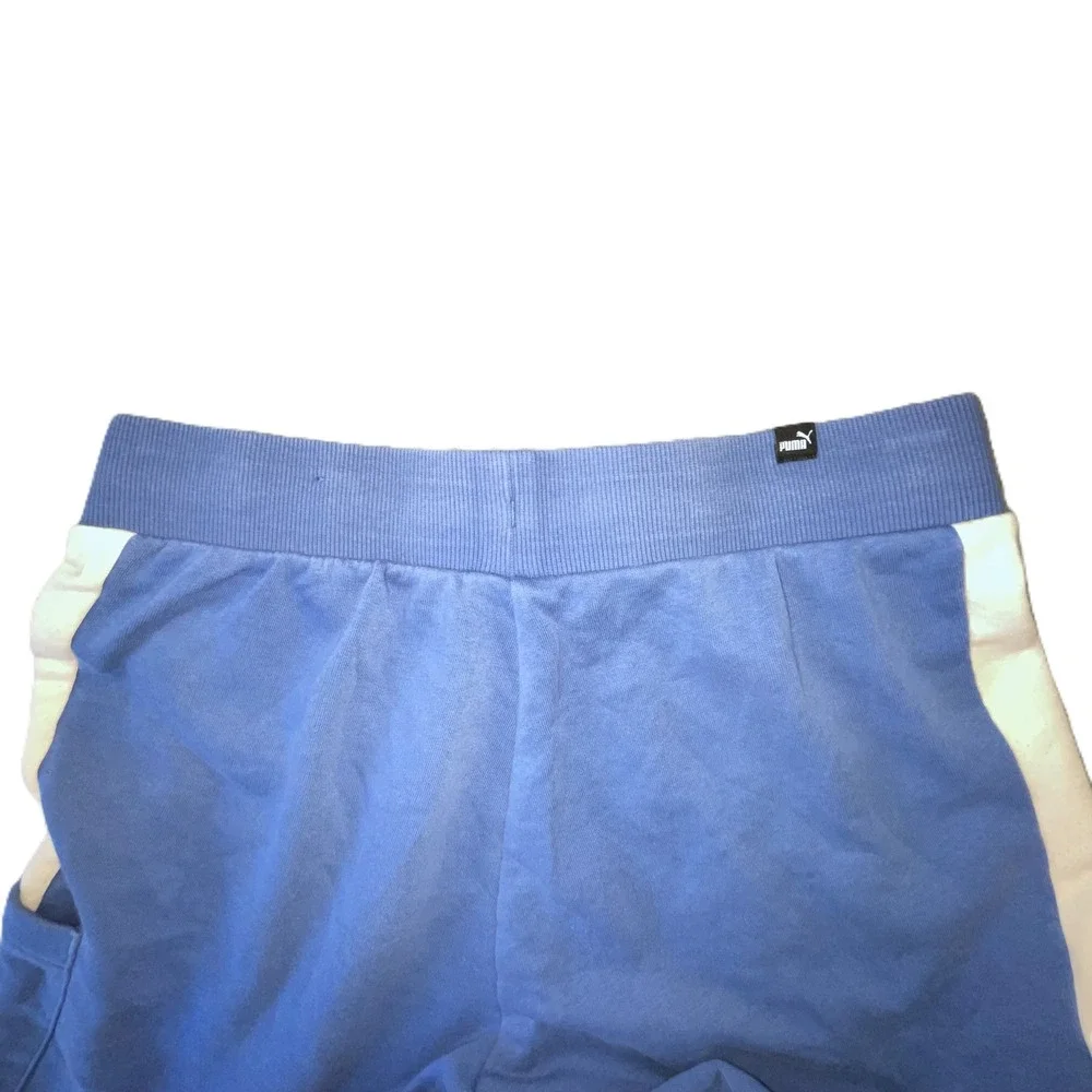 Puma Men's Blue & White‎ Logo Athletic Shorts Training Gym Activewear Medium